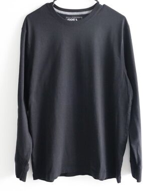 Eddie Bauer Black Long Sleeve Crewneck Top